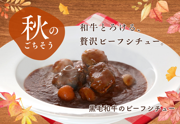 秋のごちそう。和牛とろける贅沢【黒毛和牛のビーフシチュー】