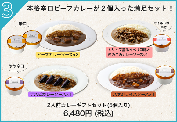 サンマルコ 2人前カレーギフトセット(5個入り)　【ビーフ2・ハヤシ・ナスビ・イベリコ】